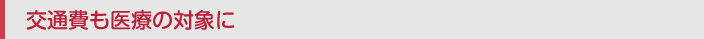 交通費も医療の対象に