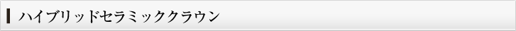 ハイブリッドセラミッククラウン